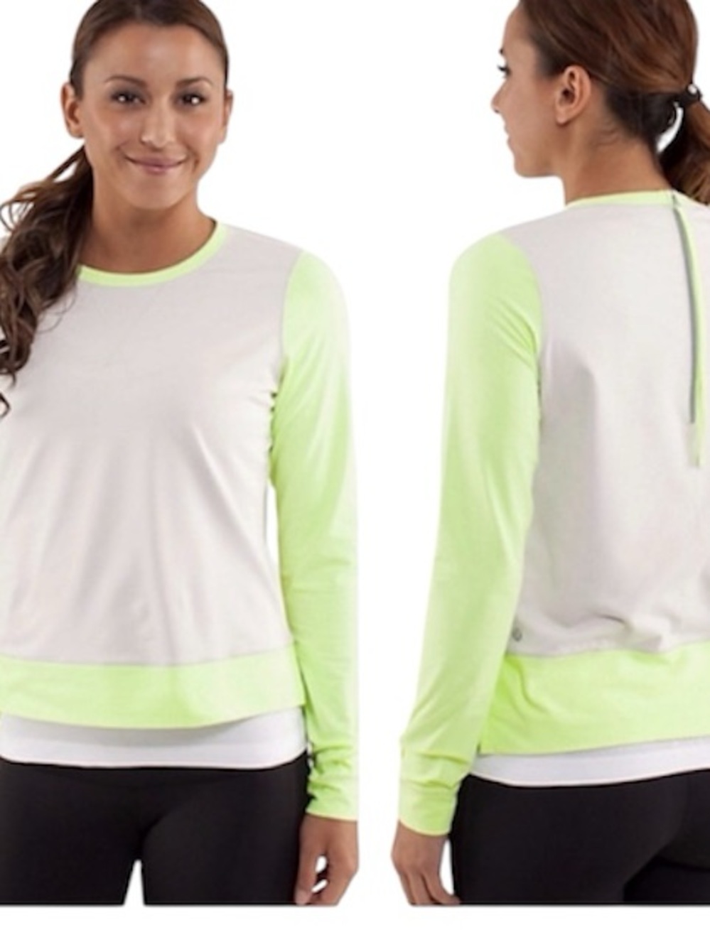 Lululemon Run Warm Up Crew Dune/Faded Zap